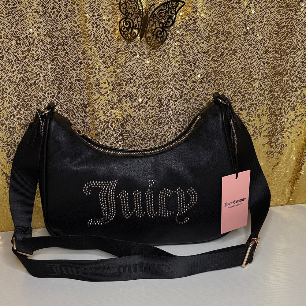 Juicy Couture Obsession crossbody Bag with Crystal embellishment andGold Accents